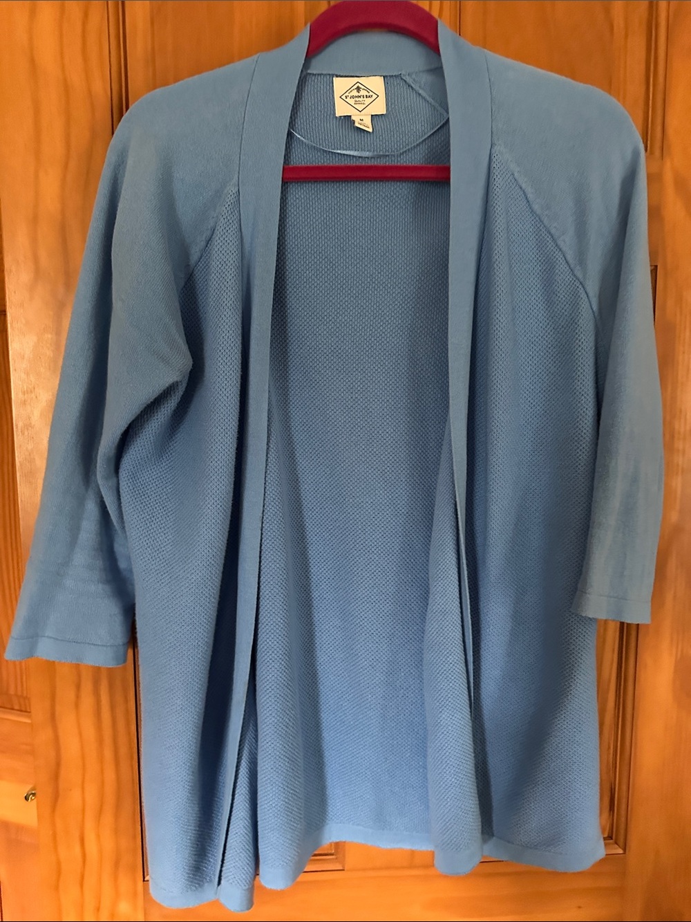 St. John's Bay medium Blue Open-Front Knit Cardigan